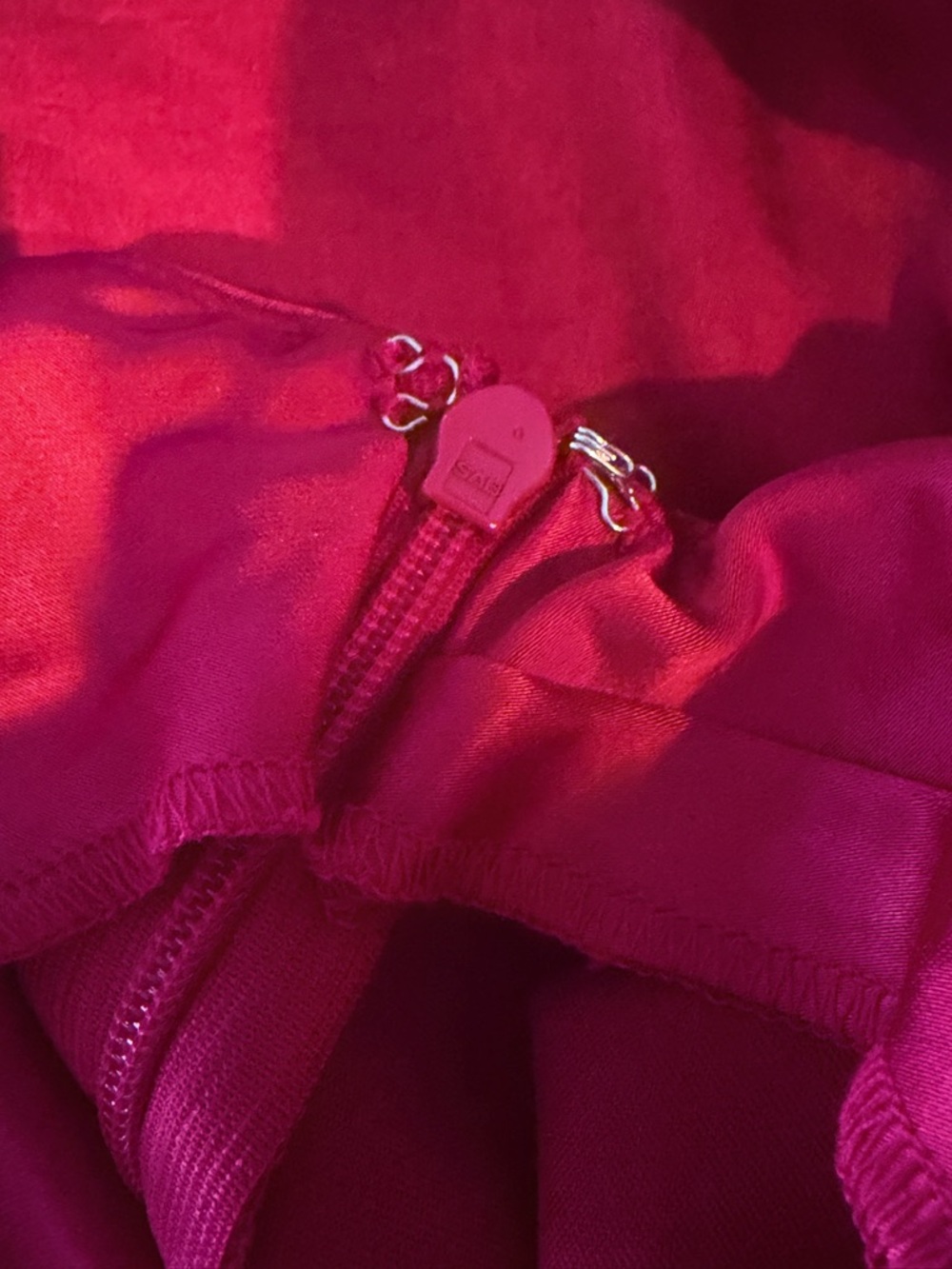 NEW Princess Polly Butacup Frill Back Tie Satin Mini Dress in Red Womenβs Size 8 - Picture 10 of 13